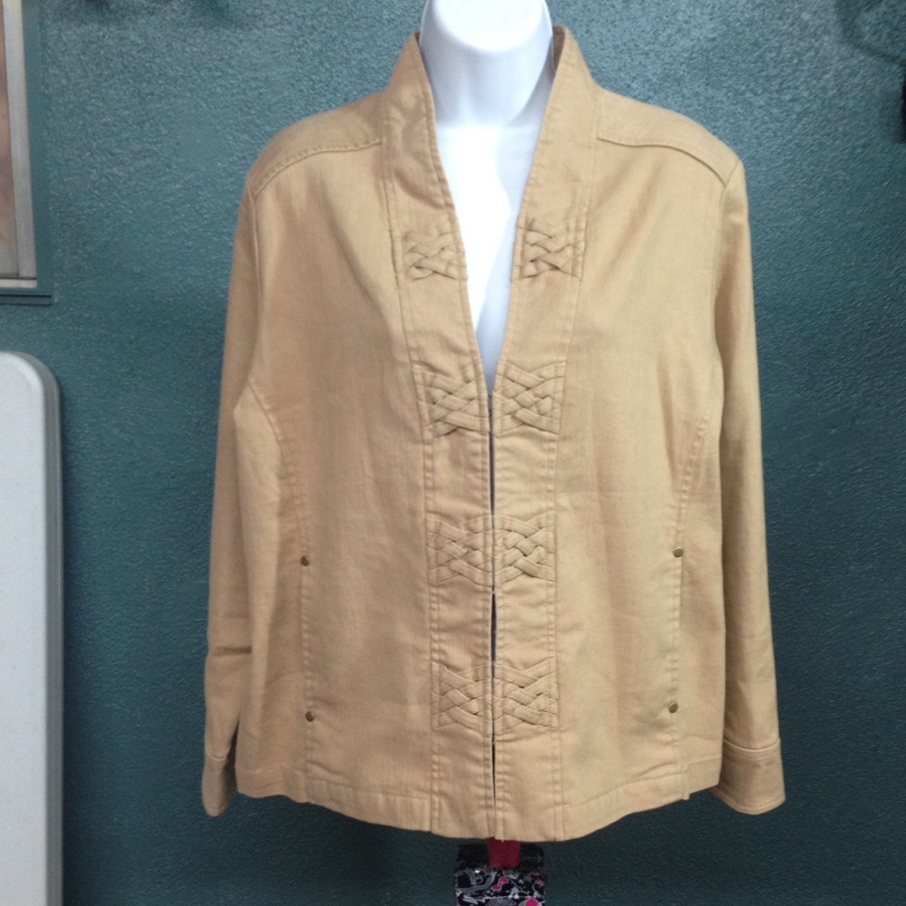 Alfred Dunner Petite Tan Jacket - Picture 2 of 4